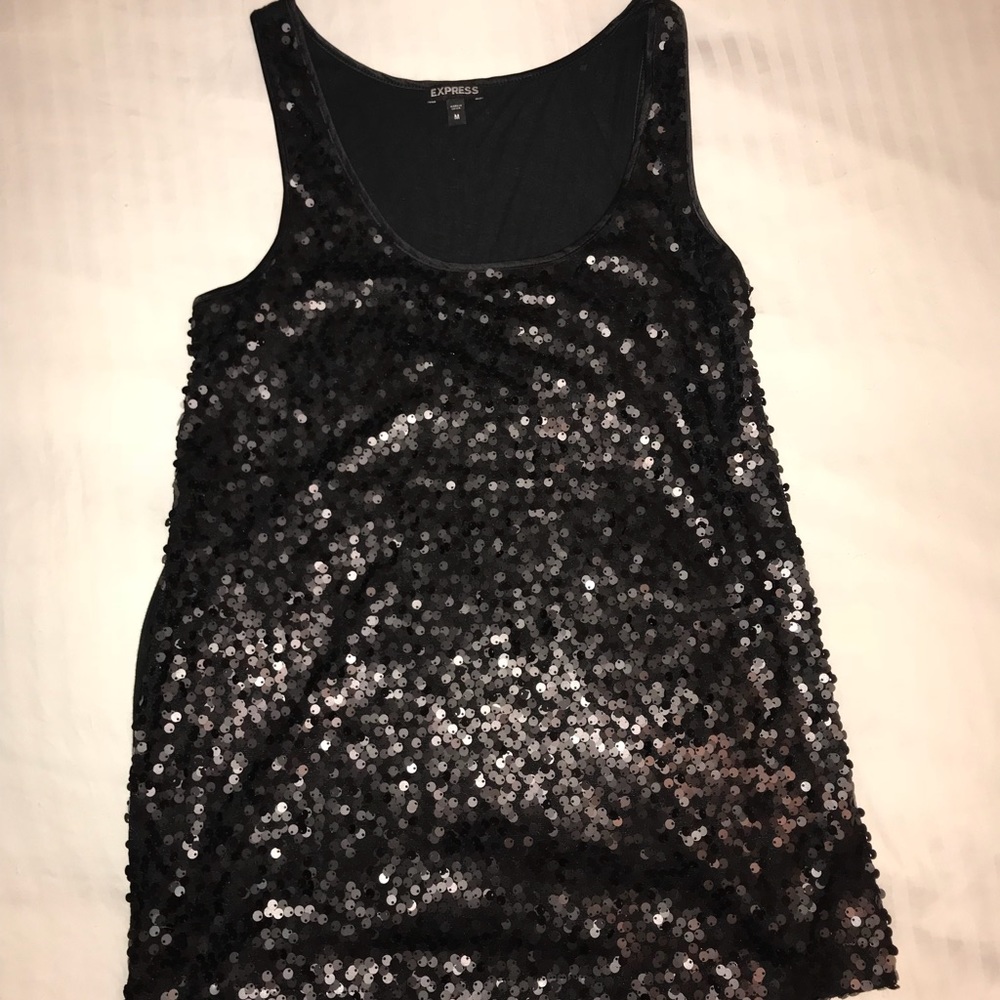 Sexy black sequin Express tank